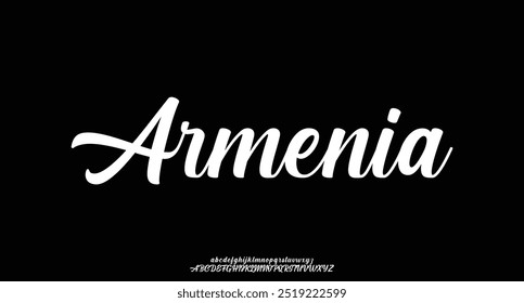 Hand drawn calligraphic vector monoline font. Distress signature letters. Modern script calligraphy type. ABC typography latin signature alphabet.
