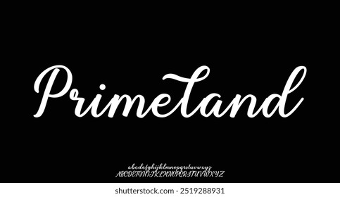 Hand drawn calligraphic vector monoline font. Distress signature letters. Modern script calligraphy type. ABC typography latin signature alphabet.