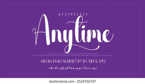 Hand drawn calligraphic vector monoline font. Distress signature letters. Modern script calligraphy type. ABC typography latin signature alphabet.