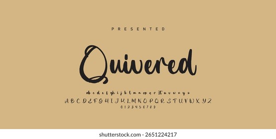 Hand drawn calligraphic vector monoline font. Distress signature letters. Modern script calligraphy type. ABC typography latin signature alphabet.