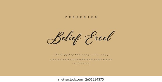 Hand drawn calligraphic vector monoline font. Distress signature letters. Modern script calligraphy type. ABC typography latin signature alphabet.