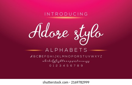 Tipo de letra vectorial caligráfico dibujado a mano. Grunge de socorro. Tipo de caligrafía de script moderno. Alfabeto latino de tipografía ABC con ligaduras.