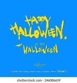Hand drawn calligraphy / Happy Halloween - vector