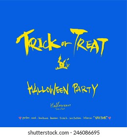 Hand drawn calligraphy / Happy Halloween - vector