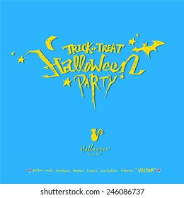 Hand drawn calligraphy / Happy Halloween - vector