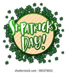Hand drawn calligraphy Happy St. Patrick's Day poster