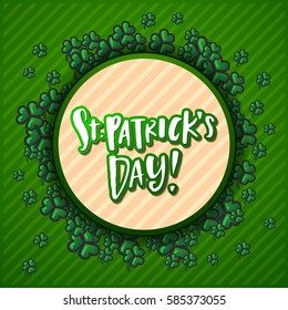 Hand drawn calligraphy Happy St. Patrick's Day poster