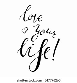 Hand drawn calligraphy lettering