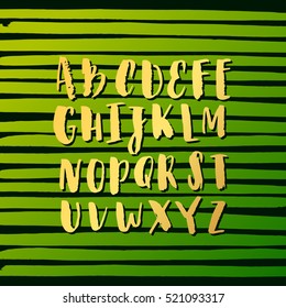 Hand drawn calligraphy lettering  alphabets 