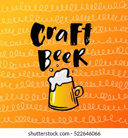 Hand drawn calligraphy lettering  Craft beer