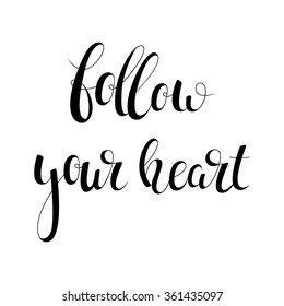 Hand drawn calligraphy lettering in modern style