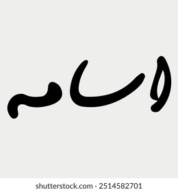 Hand drawn Calligraphy of Name 'Osama' vector illustration
