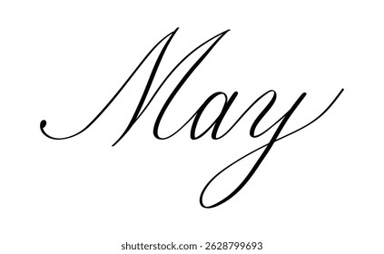 Hand drawn calligraphy of the word May