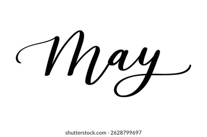 Hand drawn calligraphy of the word May