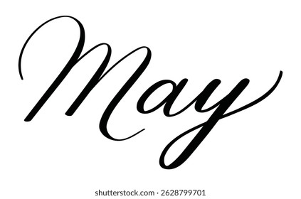 Hand drawn calligraphy of the word May