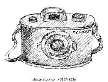 hand drawn camera 