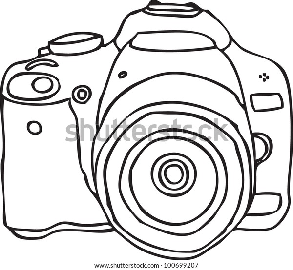 Hand Drawn Camera Stock Vector (Royalty Free) 100699207