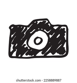 hand drawn camera black object