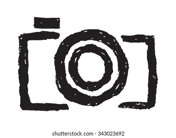 Hand drawn camera icon