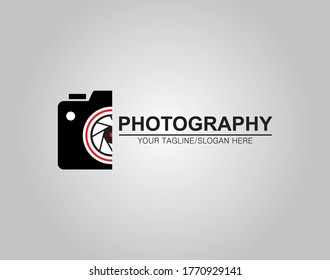 Dibujo manual del logotipo de fotografía de cámara, icono, plantilla de diseño