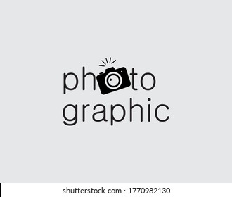 Hand drawn of camera photography logo, icon, design template