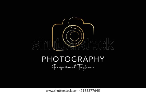 Hand drawn camera\
photography logo studio