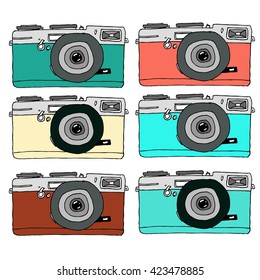 Hand Drawn Camera (Vector Illustration)