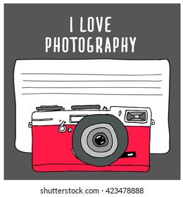 Hand Drawn Camera (Vector Illustration)