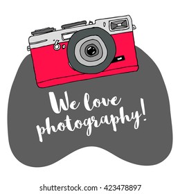 Hand Drawn Camera (Vector Illustration)