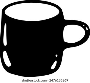 Hand drawn camping elements. Perfect for prints, poster, trip, travel card. Doodle vector illustration. Mug