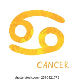 Hand drawn cancer zodiac sign Esoteric symbol doodle Astrology clipart Element for design