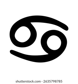 Hand drawn cancer zodiac sign Esoteric symbol doodle Astrology clipart Element for design