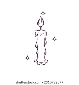 Hand Drawn Candle. Doodle Vector Sketch Illustration