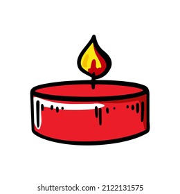 Hand drawn candle. Vector illustration