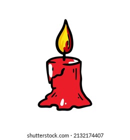 Hand drawn candle. Vector illustration