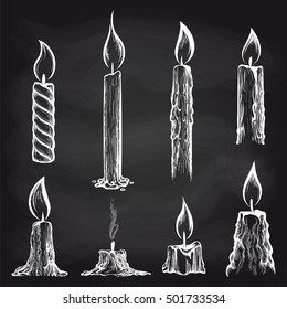Hand drawn candles collection