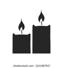 Handgezeichnete Kerzen, Vektorgrafik