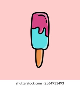 Hand drawn candy ice cream