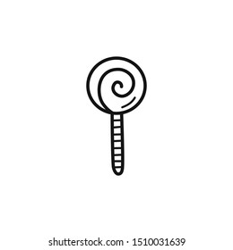 Hand drawn Candy isolated on a white. Sketch. Vector illustration.