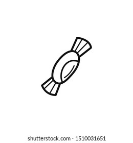 Hand drawn Candy isolated on a white. Sketch. Vector illustration.