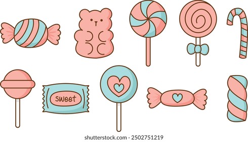 Hand Drawn Candy Vector Art