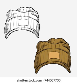 Hand drawn cap vector illustration