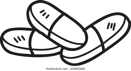 Hand Drawn capsule pill illustration isolated on background