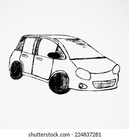Hand drawn car