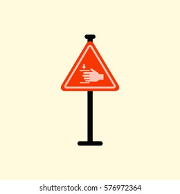 Hand drawn at car barrier road sign, entrance by card sign