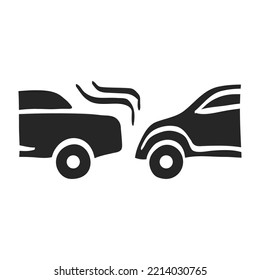 Hand drawn Car crash vector illustration