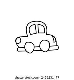 Hand drawn car design vector illustration. abstract car element or sign or symbol or logo. simple and minimalist.