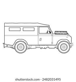 Hand drawn car outline. Flat illustration. vector eps 10