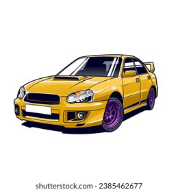 hand drawn car vector illustration