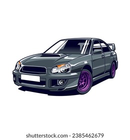 hand drawn car vector illustration